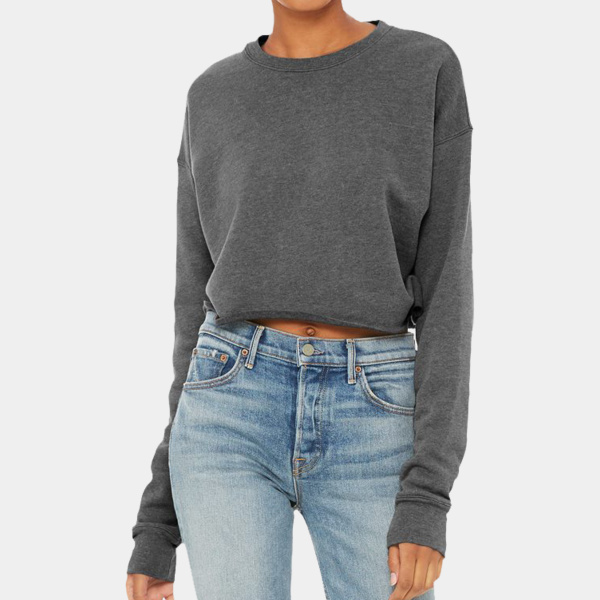 Ladies' Cropped Fleece Crew Thumbnail