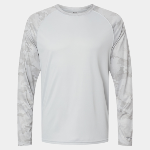 Unisex Cayman Performance Camo Colorblocked Long Sleeve T-Shirt Thumbnail