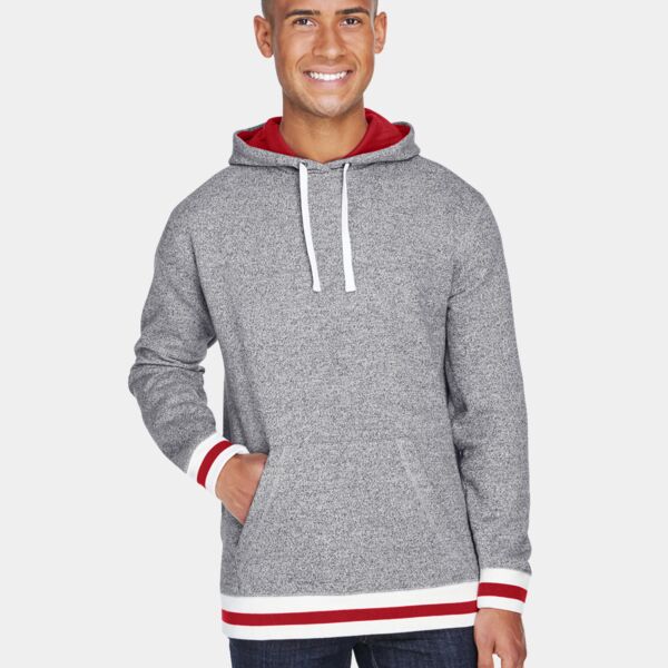 Adult Peppered Fleece Lapover Hooded Sweatshirt Thumbnail