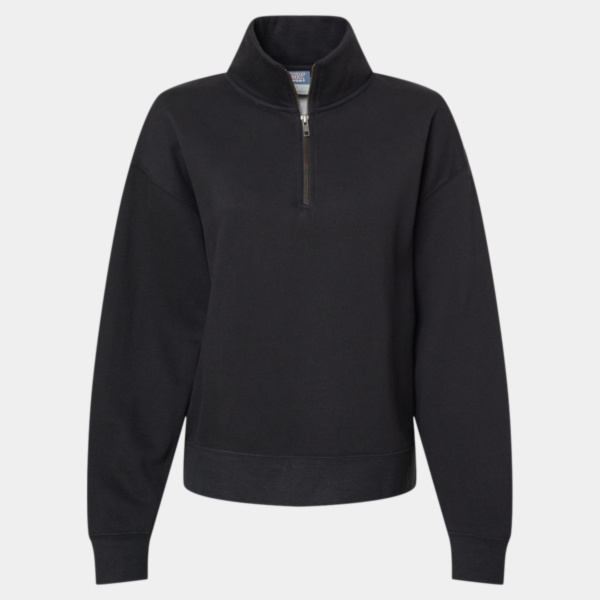 Women's Sueded Fleece Quarter-Zip Sweatshirt Thumbnail