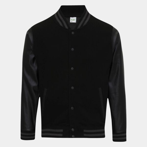 Men's 80/20 Heavyweight Urban Letterman Jacket with Leather Sleeves Thumbnail