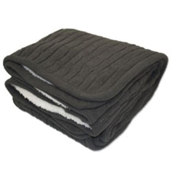 Cable Knit Lambswool Blanket Thumbnail