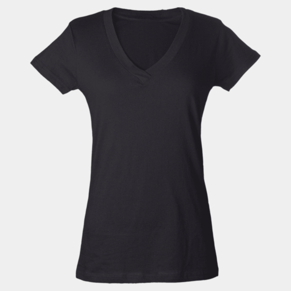 Women's Fine Jersey V-Neck T-Shirt Thumbnail