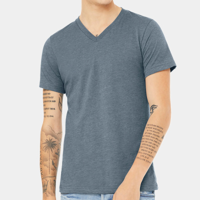 Unisex CVC Jersey V-Neck T-Shirt Thumbnail