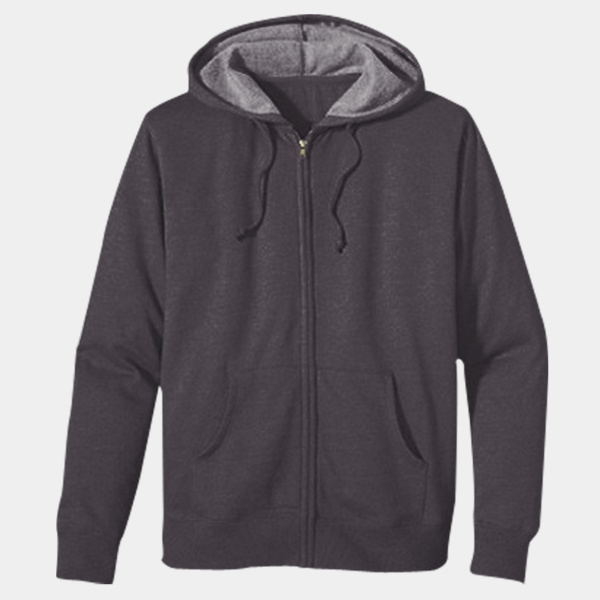 Unisex Heathered Full-Zip Hooded Sweatshirt Thumbnail