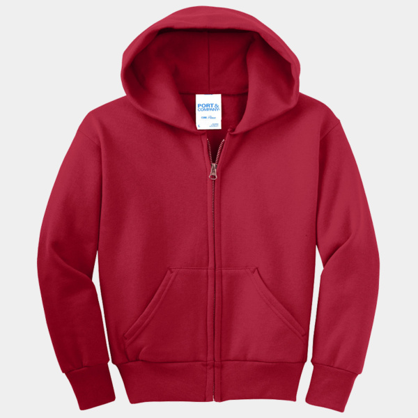 Youth Core Fleece Full Zip Hooded Sweatshirt Thumbnail