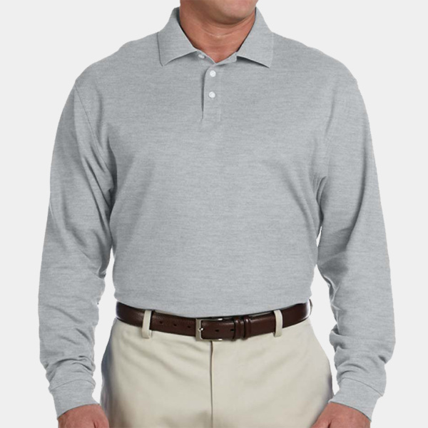 Men's Pima Piqué Long-Sleeve Polo Thumbnail