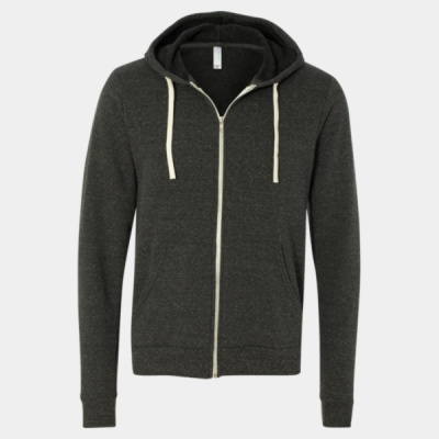 Unisex Triblend Sponge Fleece Full-Zip Hoodie Sweatshirt Thumbnail