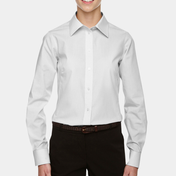 Ladies' Ladies' Crown Collection® Gingham Check Woven Shirt Thumbnail