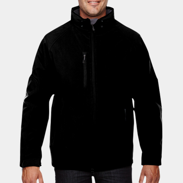 Men's Glacier Insulated Three-Layer Fleece Bonded Soft Shell Jacket with Detachable Hood Thumbnail