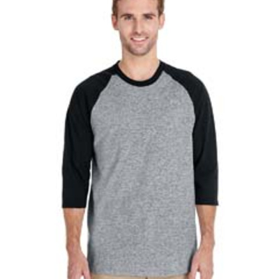 Adult Heavy Cotton™ Three-Quarter Raglan Sleeve T-Shirt Thumbnail