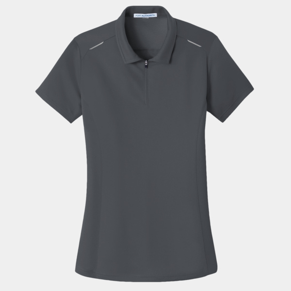 Women's Pinpoint Mesh Zip Polo Thumbnail