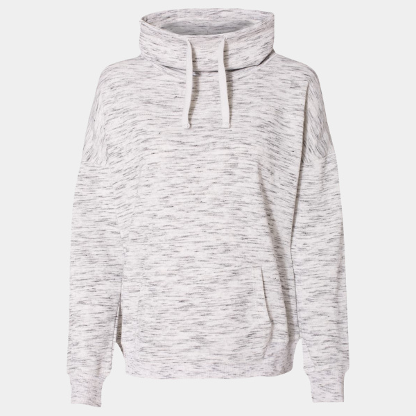 Ladies' Melange Fleece Cowl Neck Sweatshirt Thumbnail