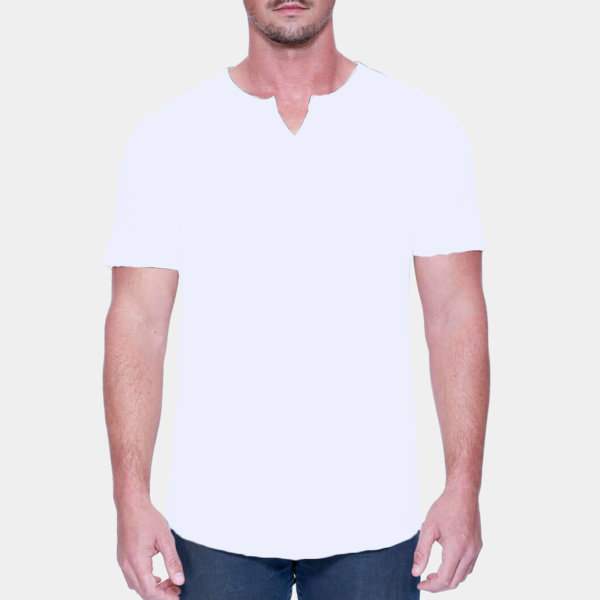 Men's CVC  Slit V-Neck T-Shirt Thumbnail