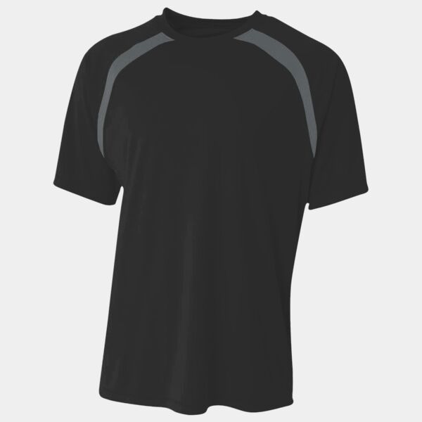 Men's Spartan Short Sleeve Color Block Crew Neck T-Shirt Thumbnail