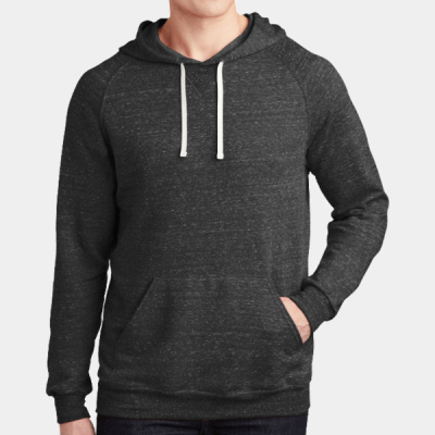 Snow Heather French Terry Raglan Hoodie Thumbnail
