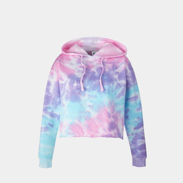 Ladies' Cropped Hooded Sweatshirt Thumbnail